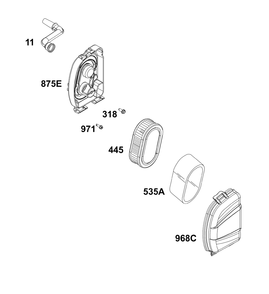 Air Cleaner Group Diagram and Parts List for 104M02-0015-H5 100000 - 19Z999 Briggs and Stratton Engine